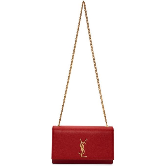 Rare YSL Saint Laurent KATE LARGE CHAIN BAG GRAIN POUDRE EMBOSSED LEATHER - Picture 3 of 17